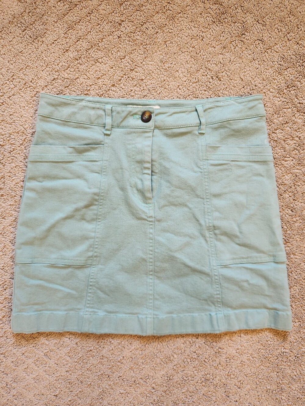 Boden Teal Blue Mini Skirt 8P